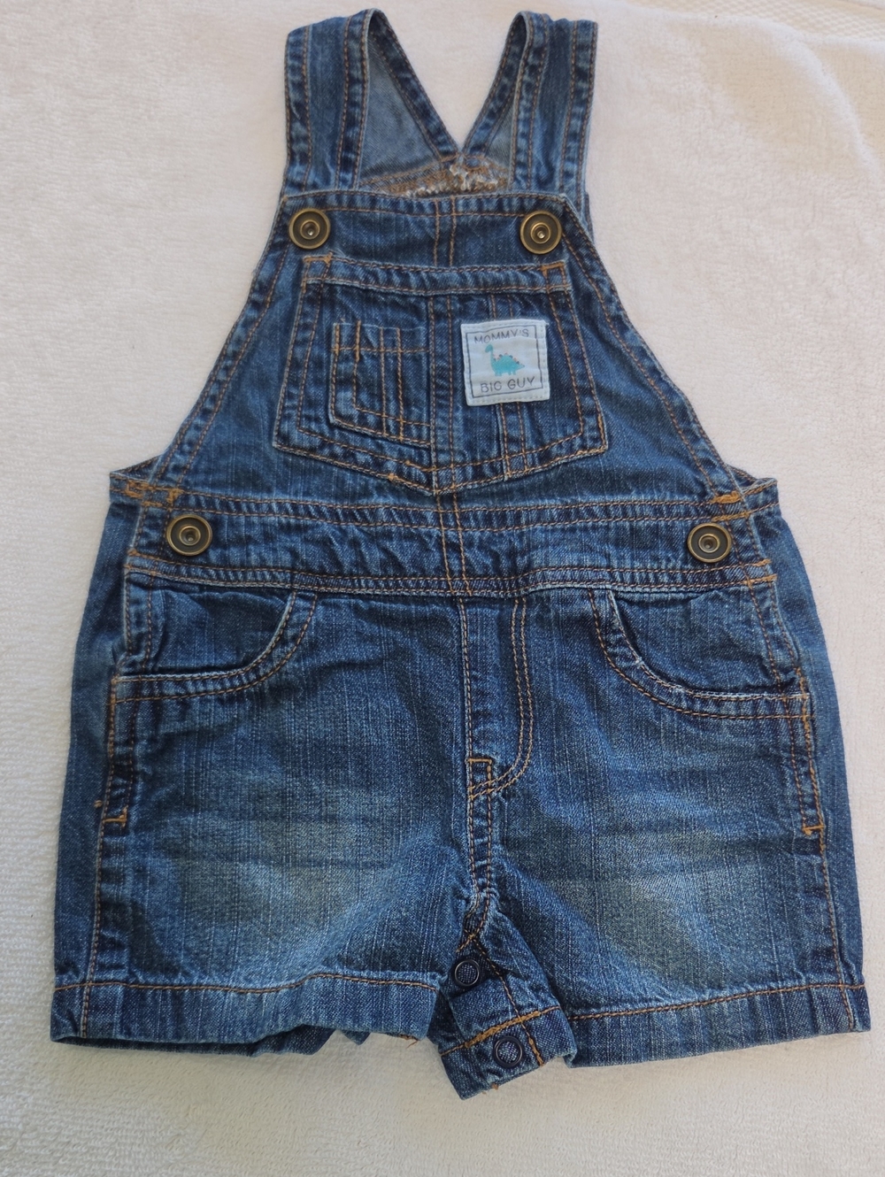 The Children's Place Blue Denim Short Overalls      Sz 6m